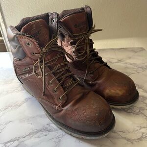 Hi-Tec Brown Leather Men's Lace-Up Work Boots